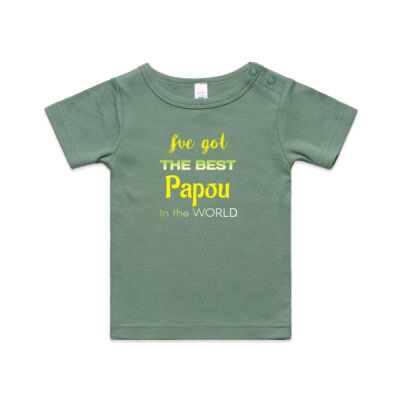 'I've Got The Best Papou In The World' - Wee Tee - Unique Greek Gift for a boy or girl 2 Thumbnail