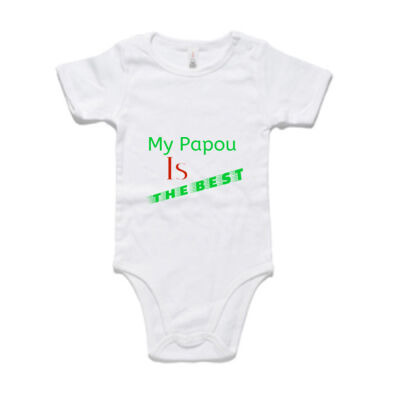 My Papou is the Best" Onesie! Unique Greek gift for a boy or a girl.  2 Thumbnail