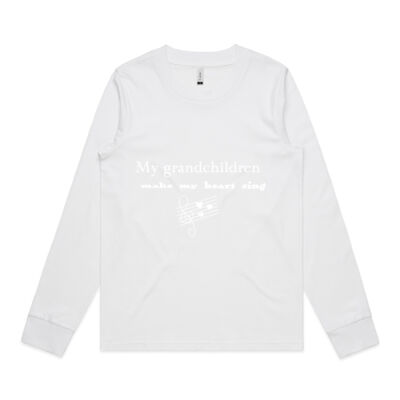 'My Grandchildren Make My Heart Sing' - Womens Long Sleep Tee Thumbnail